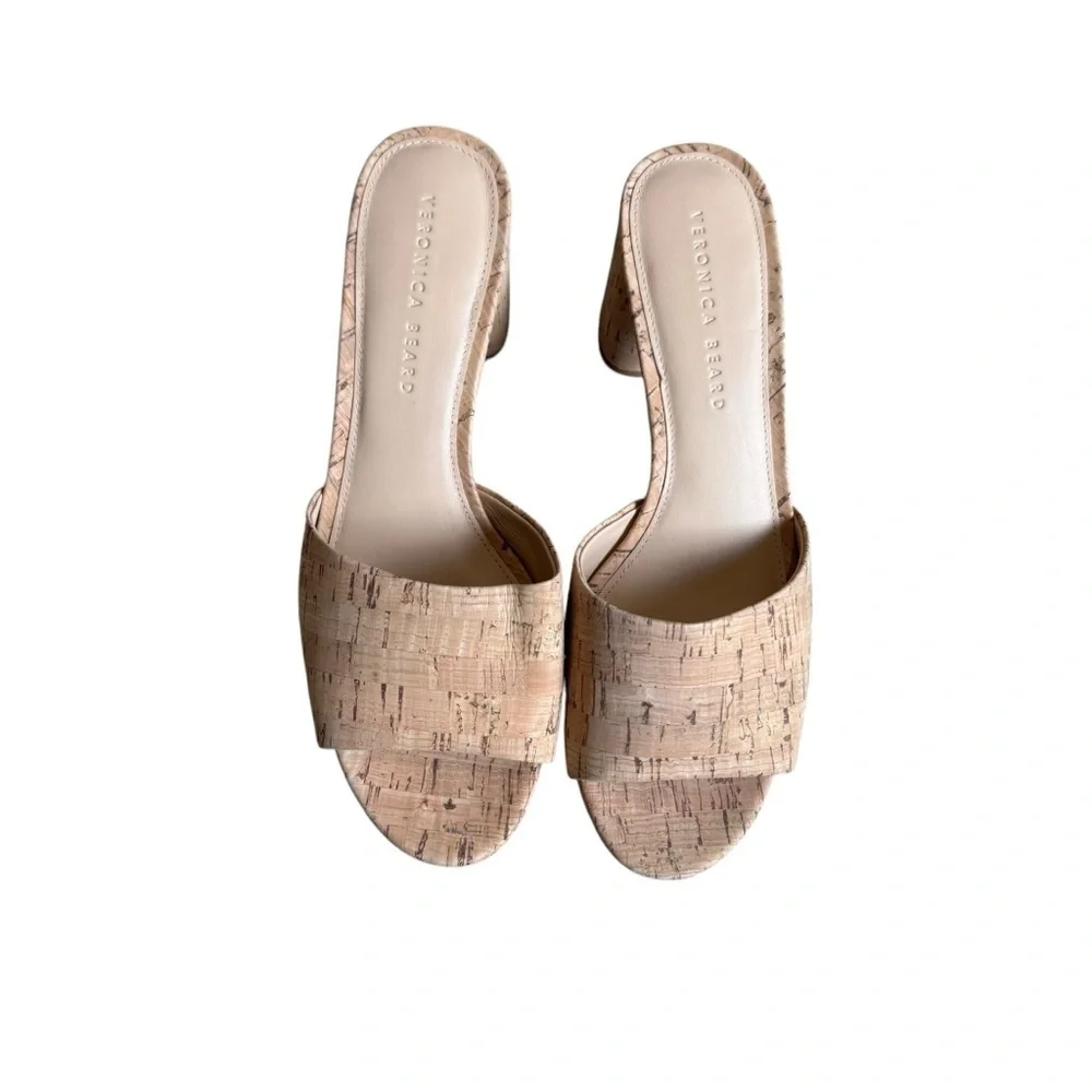 Veronica Beard - Dali Platform Cork Block Heel Sandals Sz 9.5